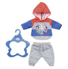 Baby Born Dolls Jogging Suit Clothing Outfit 39cm-46cm Doll Red/Grey