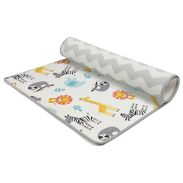 Babyzee Reversible Safari Play Mat 180cm x 120cm x 1cm