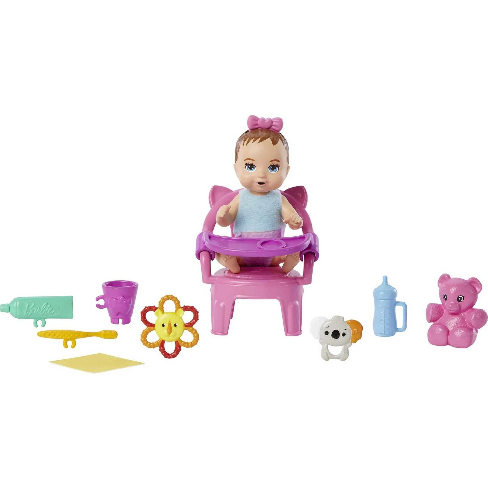 Barbie Babysitters Inc. First Tooth Baby Doll And Accessories