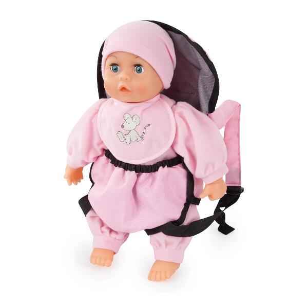 Bayer My First baby 33cm Doll With Sounds and Baby Carrier