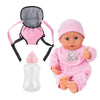 Bayer My First baby 33cm Doll With Sounds and Baby Carrier