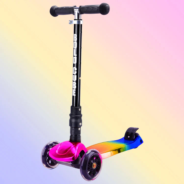 BoldCube Big Fold 3 Wheel Foldable Scooter Candy Floss 5-10 Years