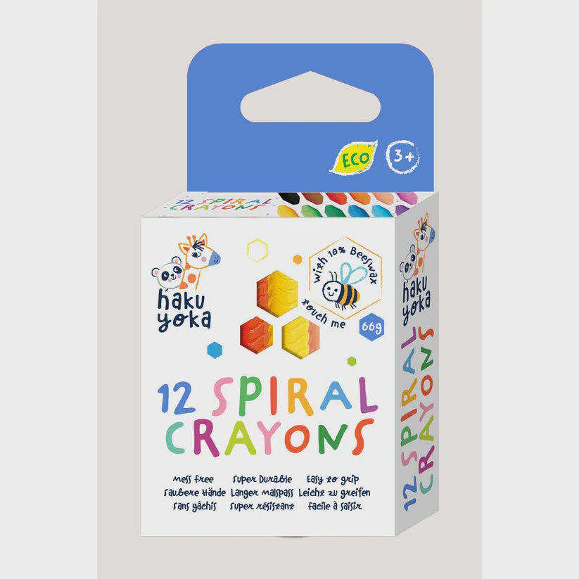 Haku Yoka Spiral Crayons 12 Pack