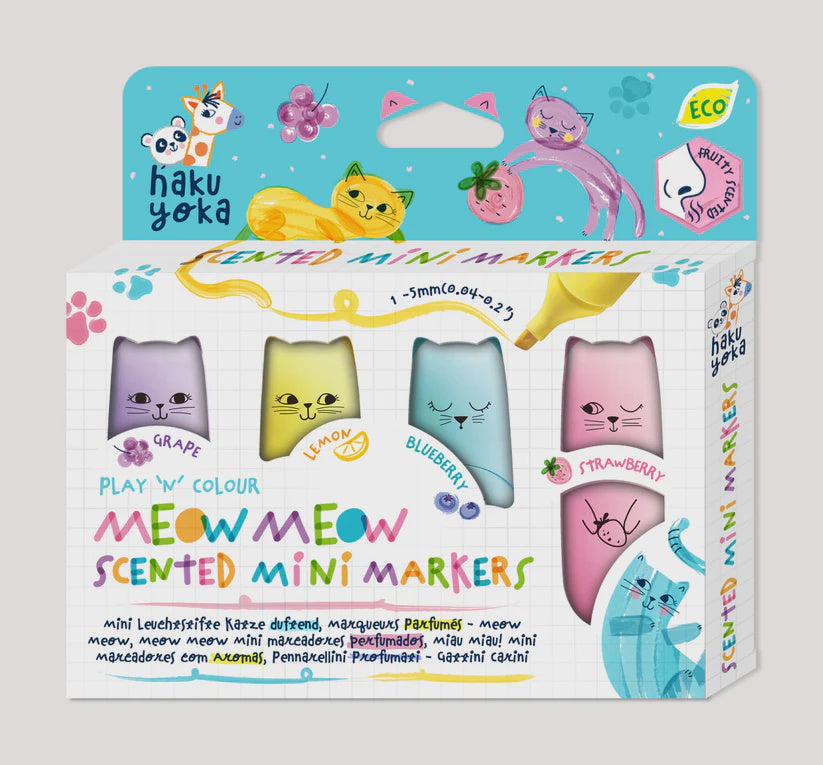 Haku Yoka Meow Meow Scented Markers 4 Pack