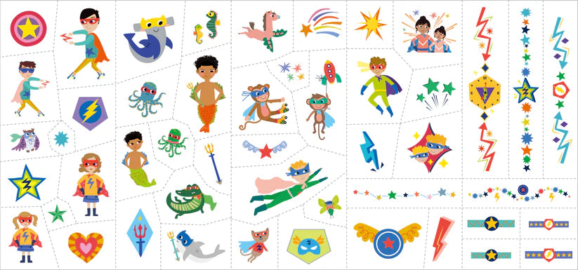 Haku Yoka Avenir Face Stickers And Tattoos Superheroes