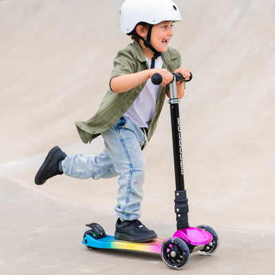 BoldCube Big Fold 3 Wheel Foldable Scooter Candy Floss 5-10 Years