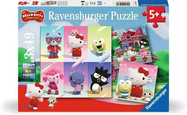 Hello Kitty 3 x 49pc Jigsaw Puzzles