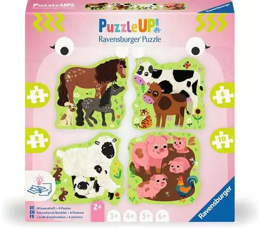 Ravensburger Puzzle Up 4 In A Box Farm Animals Jigsaw Puzzle