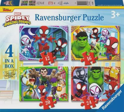 SpiderMan Spidey And His Amazing Friends 4 In A Box Jigsaw Puzzle