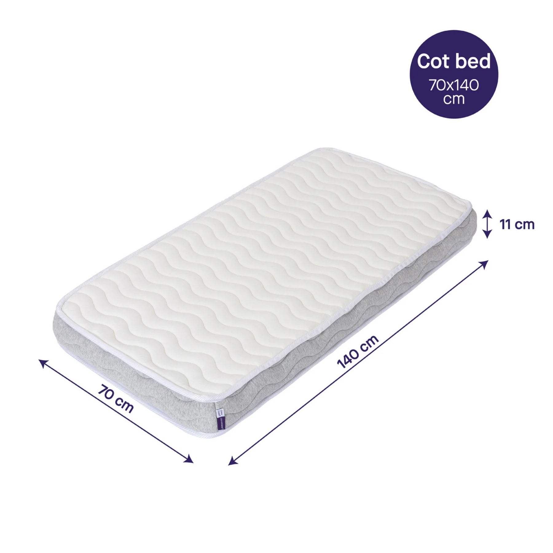 Clevamama Clevafoam Premium Cot Bed Pocket Sprung Mattress 70cm x 140cm