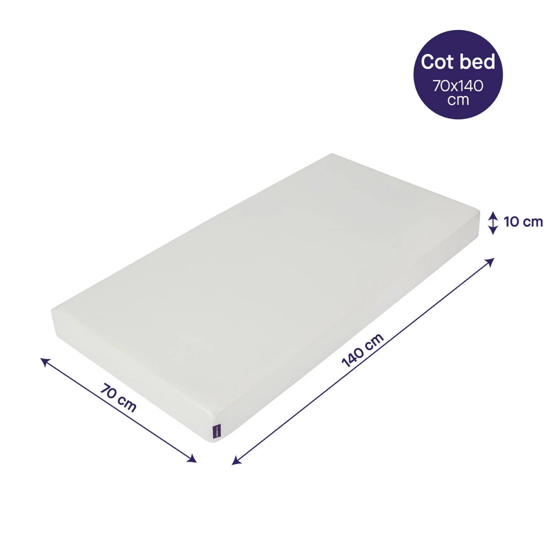 Clevamama Waterproof Cot Bed Support Mattress 70cm x 140cm