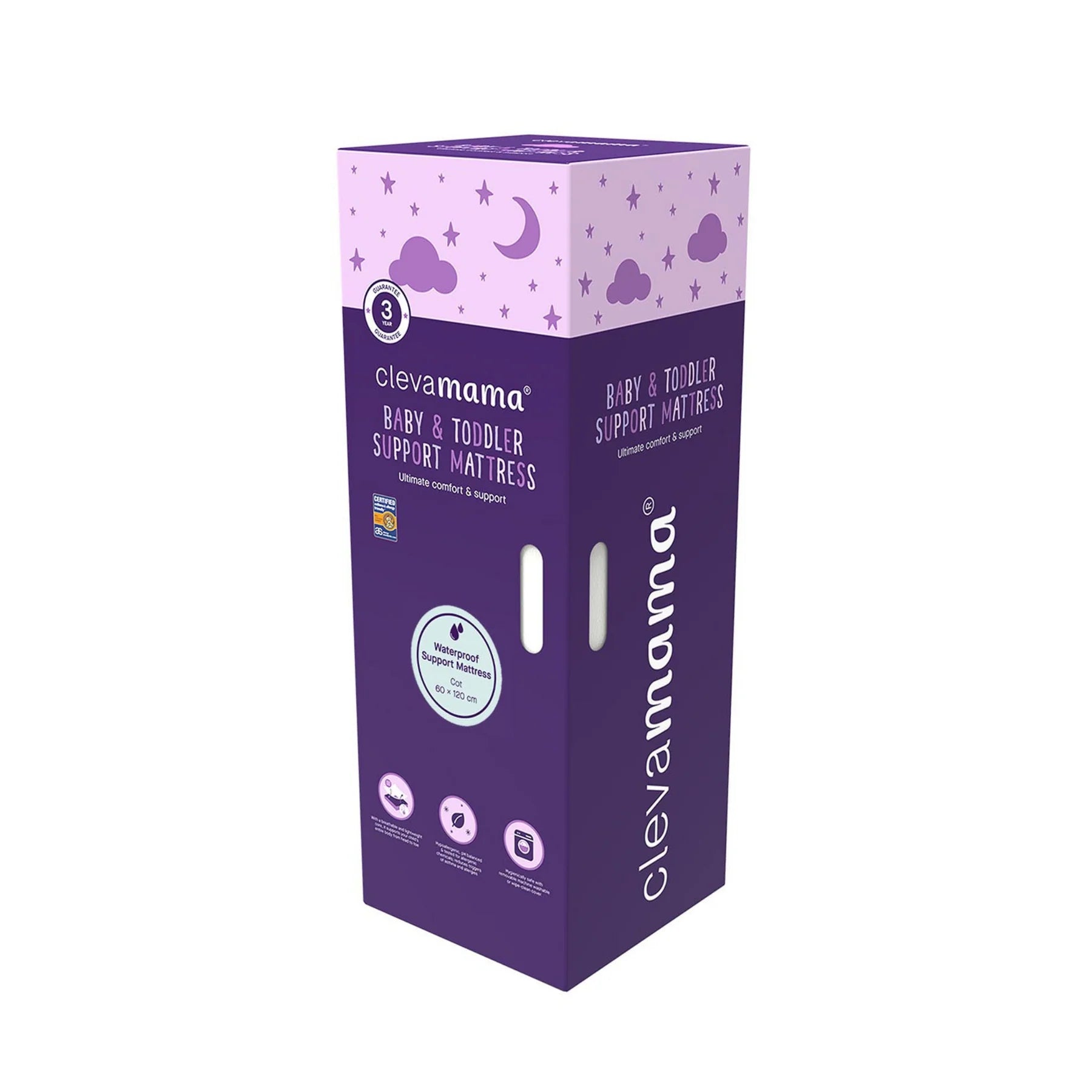 Clevamama Waterproof Cot Support Mattress 60cm x 120cm