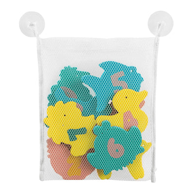Clevamama Pebbles And Friends Play And Learn Bath Toys With Tidy Bag