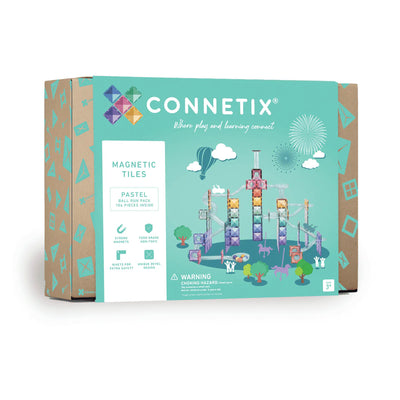 Connetix Magnetic Tiles Pastel Ball Run Pack 106pc