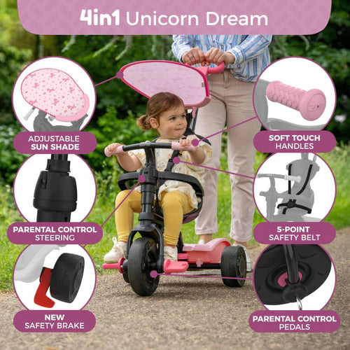 Zoomee 4 In 1 Trike Unicorn Dream