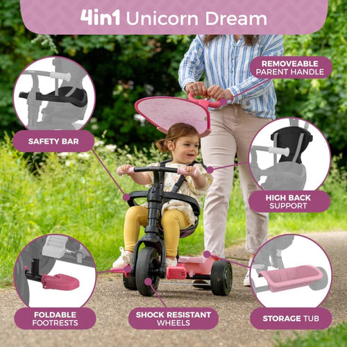 Zoomee 4 In 1 Trike Unicorn Dream