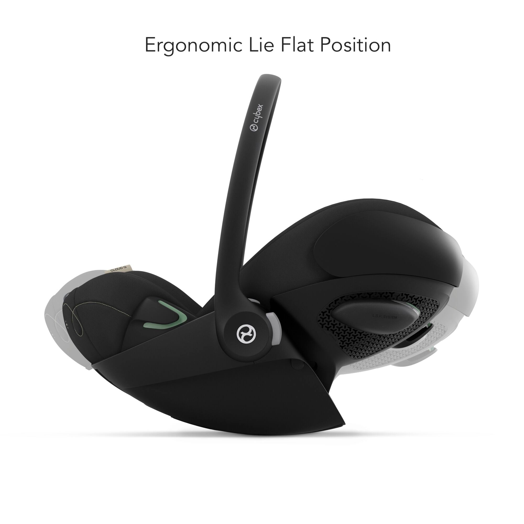 Cybex Cloud G iSize Infant Carrier Car Seat With Isofix Base Moon Black