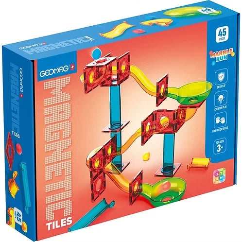 GEOMAG Magnetic Tiles Marble Run 45pc Set