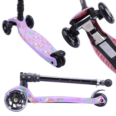 Bold Cube Big Fold 3 Wheel Foldable Scooter Unicorn Land 5-10 Years