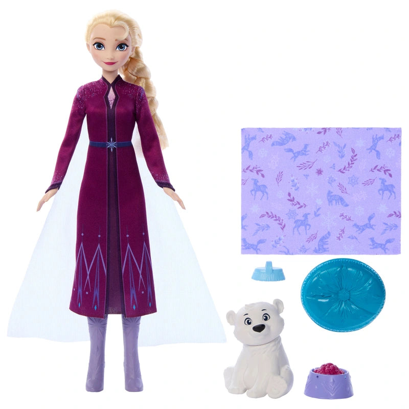 Disney Frozen Elsa Doll And Bear Cub With Accessories