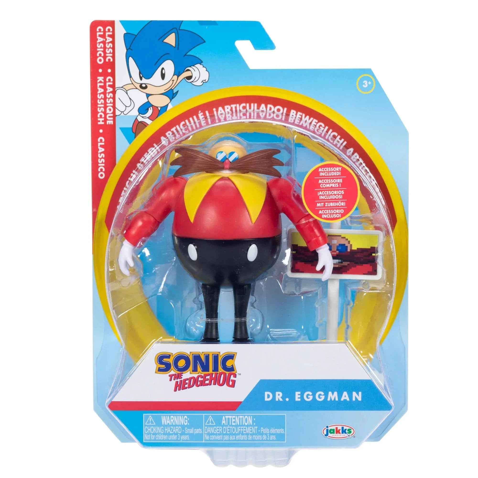 Sonic The Hedgehog 4" Figure Dr Eggman With Accessory