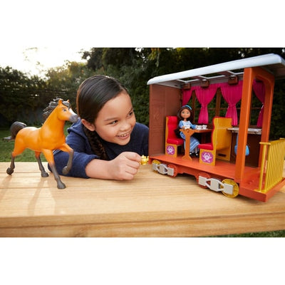 Dreamworks Spirit Untamed Lucky's Train Home Playset