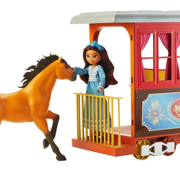 Dreamworks Spirit Untamed Lucky's Train Home Playset