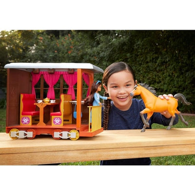 Dreamworks Spirit Untamed Lucky's Train Home Playset