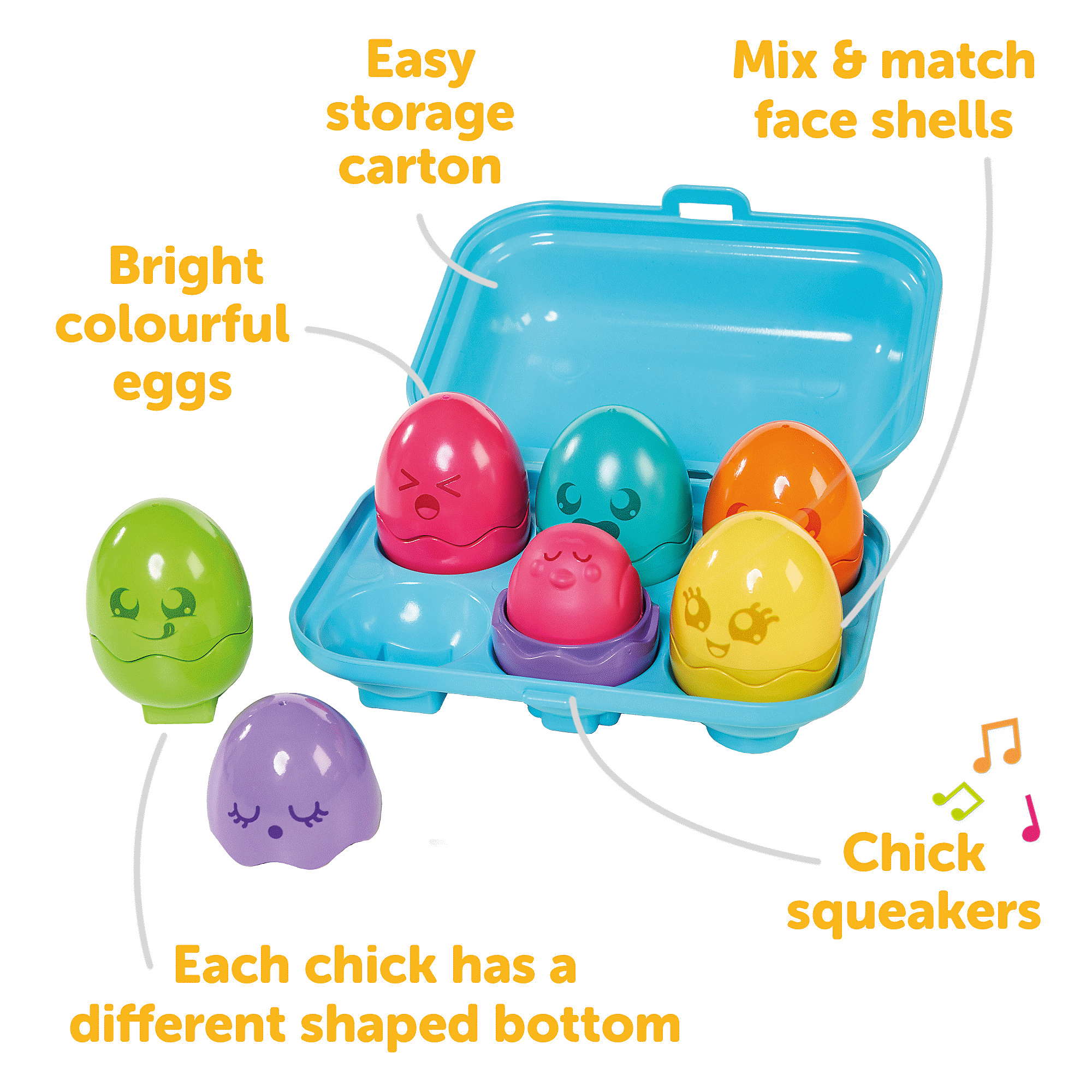 Tomy Toomies Hide And Squeak Bright Chicks