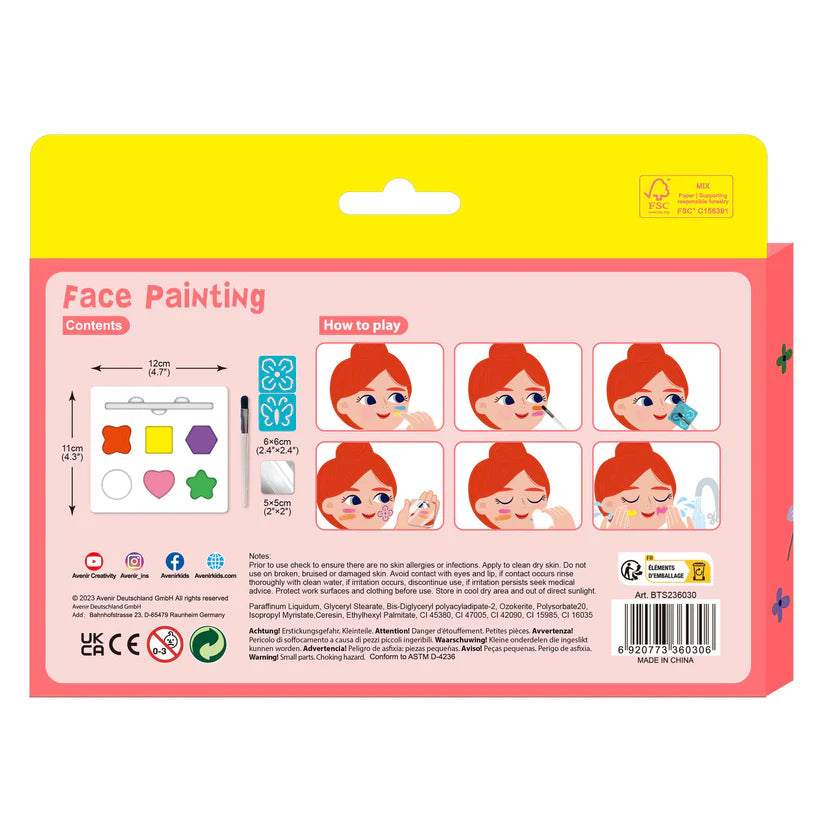Haku Yoka Avenir Face Painting Set 6 Colours Butterfly