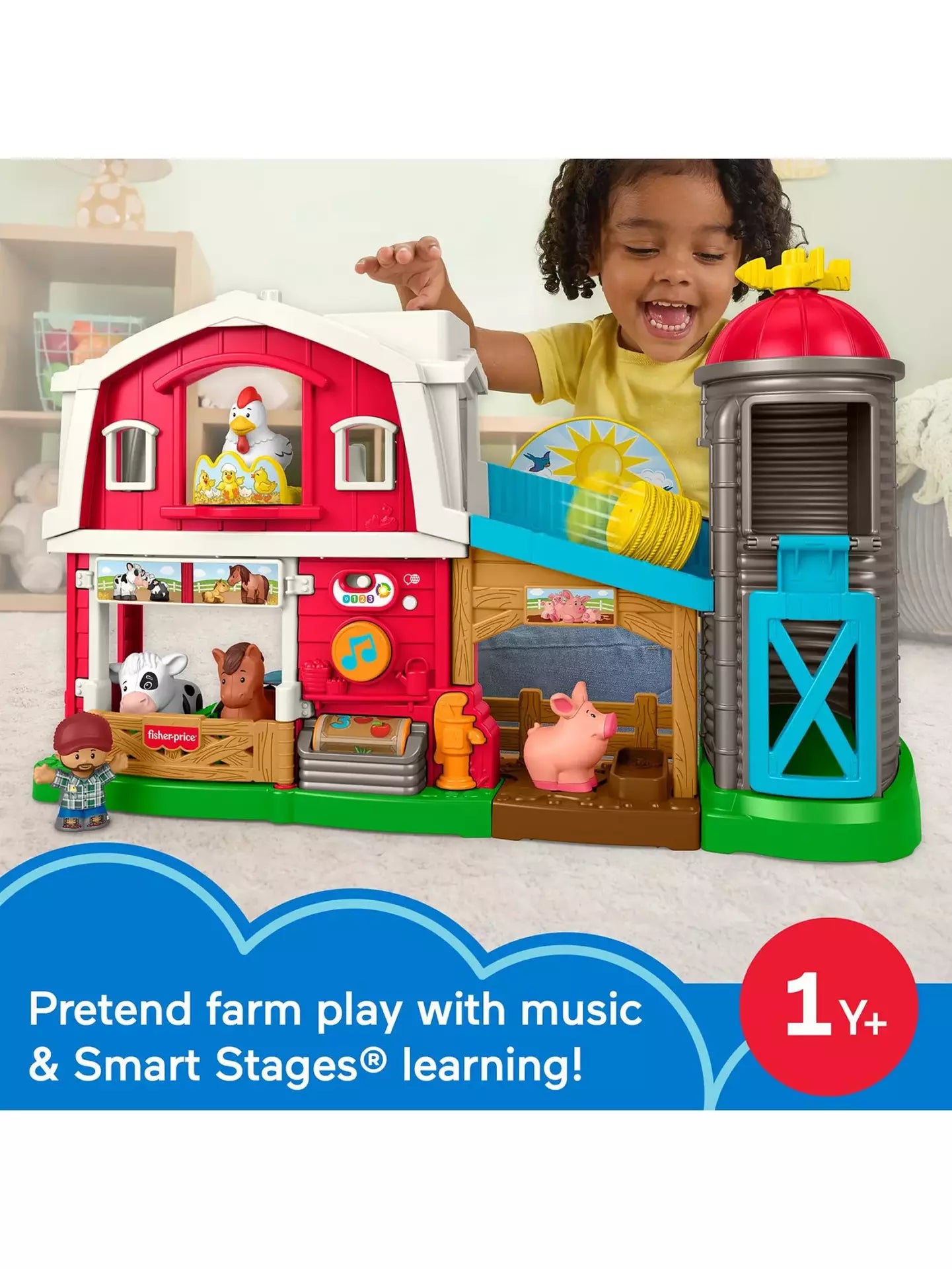 Fisher Price Little Caring Fun Animal Farm Playset