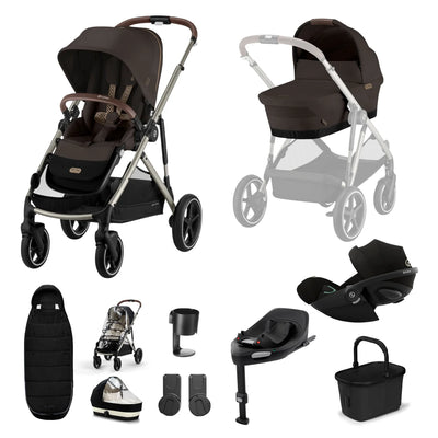 Cybex Gazelle S Bundle Chocolate Brown With Cloud G car Seat And Base