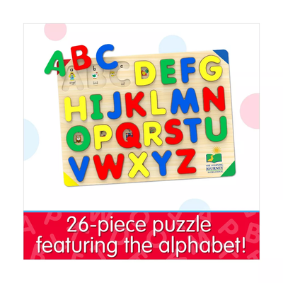 Lift And Learn ABC 26pc Wooden Jigsaw Puzzle