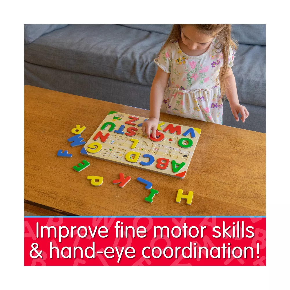 Lift And Learn ABC 26pc Wooden Jigsaw Puzzle