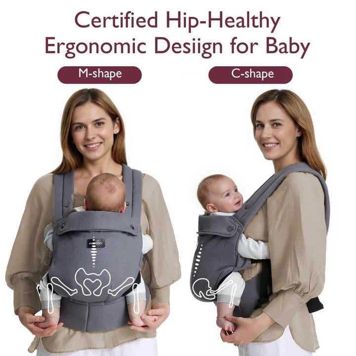 Momcozy Pure Hug 3 In 1 Baby Carrier Grey