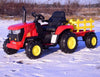 Kayto Turbo 12v Electric Ride On Tractor With Trailer Red