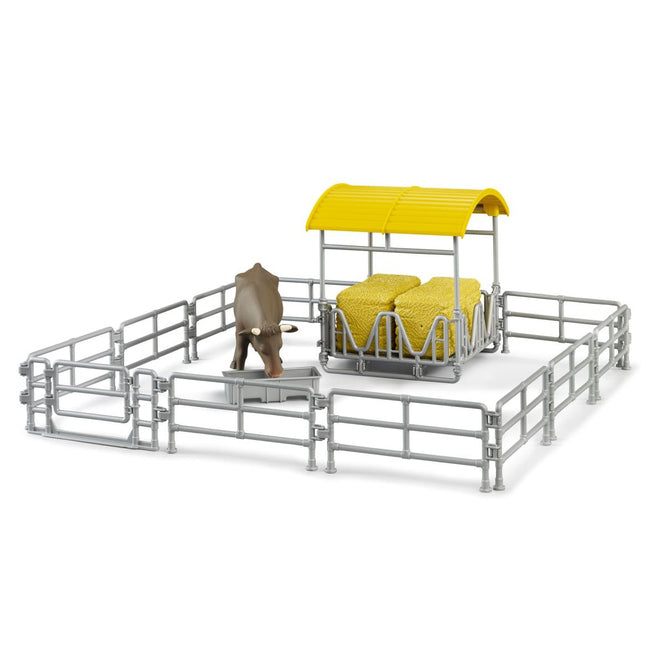 Bruder 62612 Hay Rack With Fences And Trough With Cow Figure 1:16