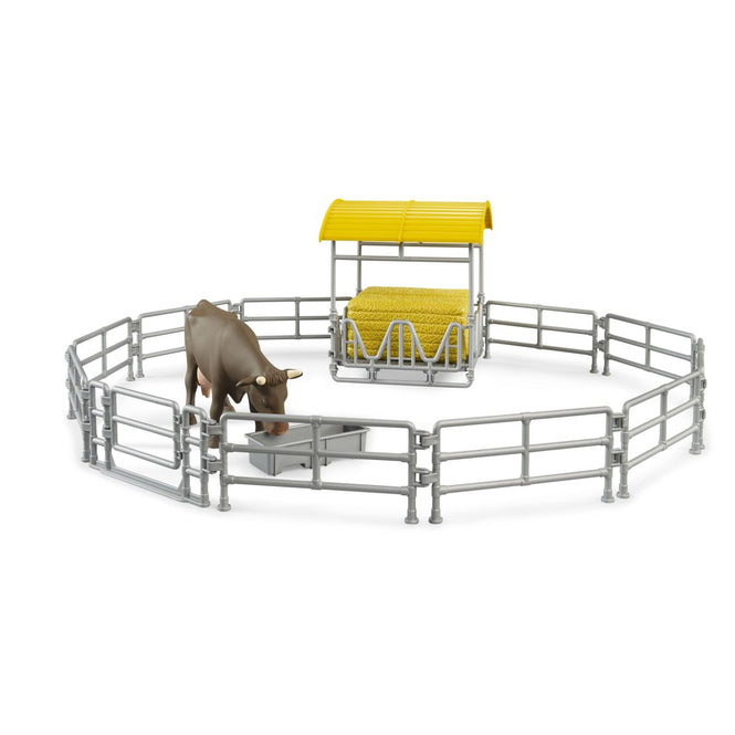 Bruder 62612 Hay Rack With Fences And Trough With Cow Figure 1:16