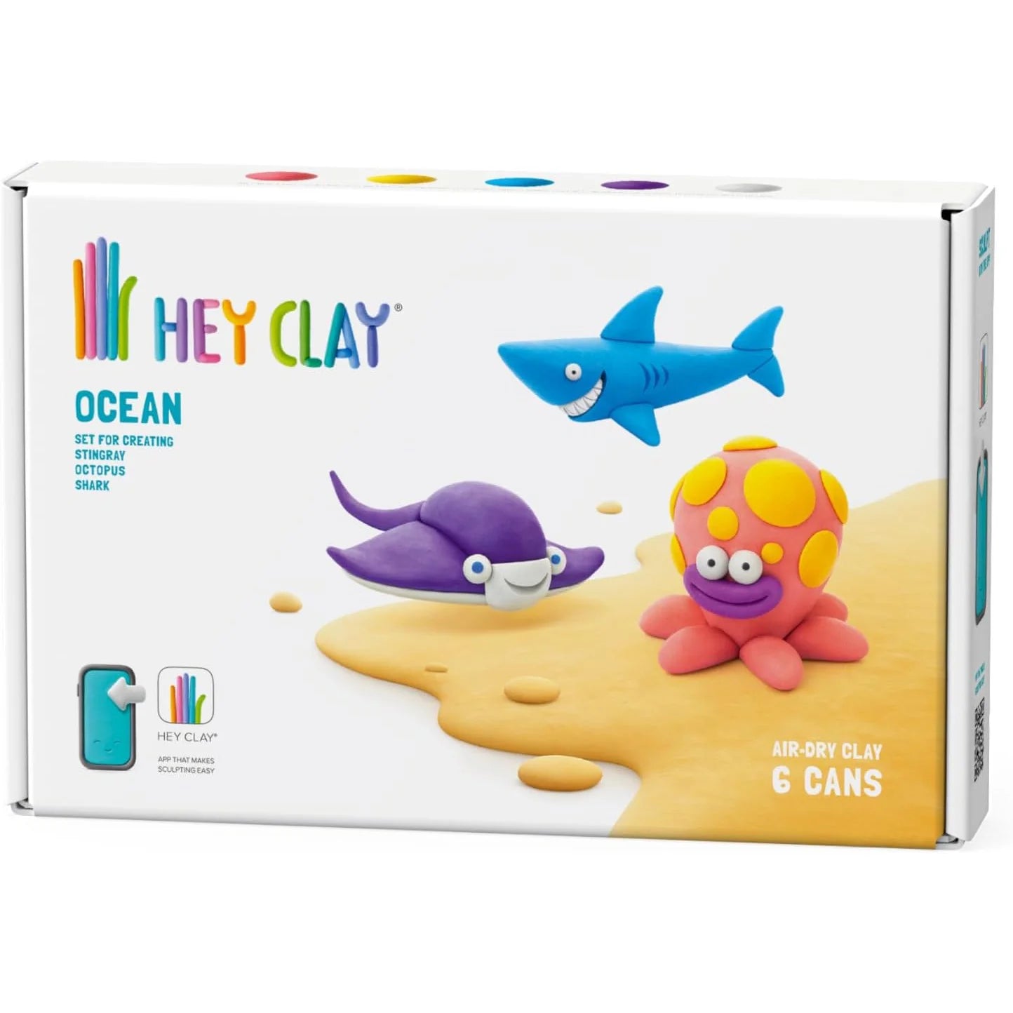 Hey Clay Sculpting Clay Ocean 6 Can Set