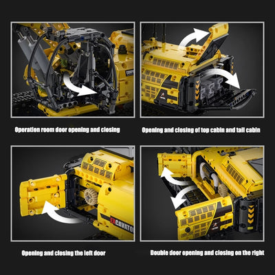 CaDa Functional Excavator 1702pc Construction Set