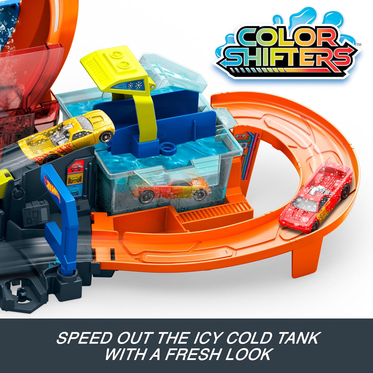 Hot Wheels Mega Loop Car Wash Track Set