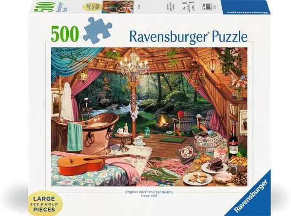 Ravensburger Cozy Glamping 500pc Large Piece Jigsaw Puzzle
