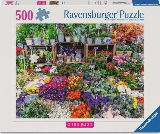 Ravensburger Flower Market France 500pc Jigsaw Puzzle