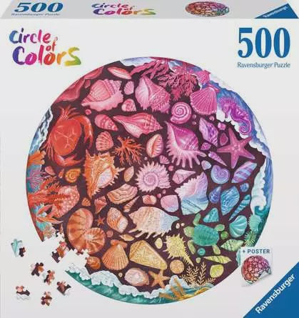 Ravensburger Circle Of Colours 500pc Jigsaw Puzzle Seashells