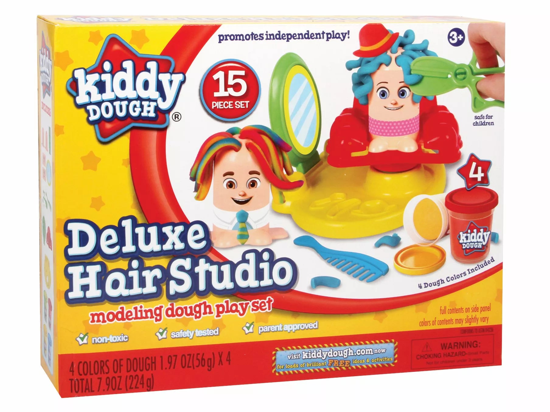 Kiddy Dough Play-Doh Deluxe hair Studio Playset