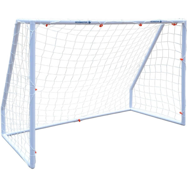 Kickmaster 8ft  x 6ft 42mm Premium PVC Soccer Goal White