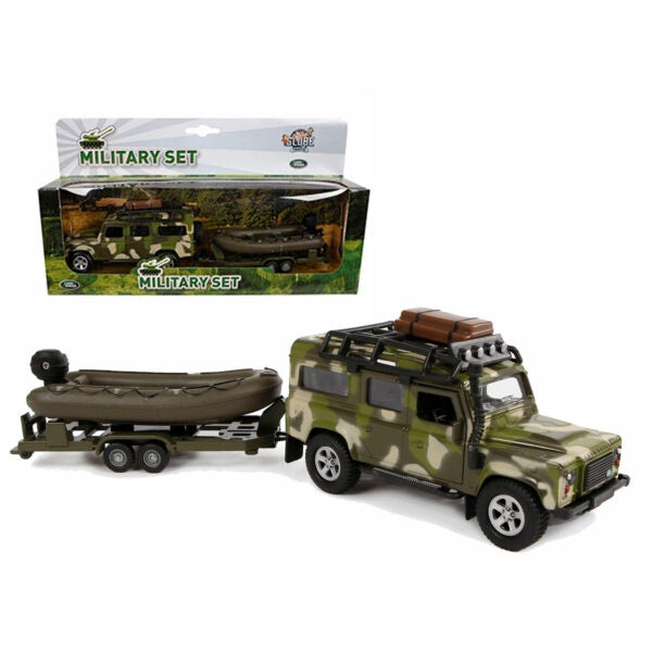 Military Land Rover And Trailer