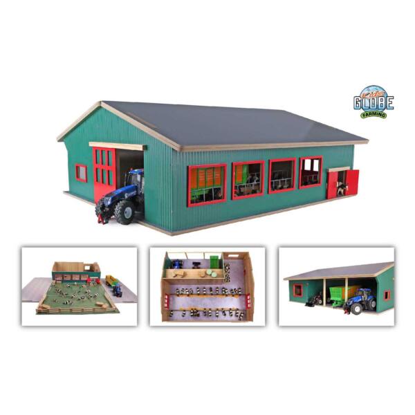 Kids Globe Farm Stable With Storage And Pasture 1:32