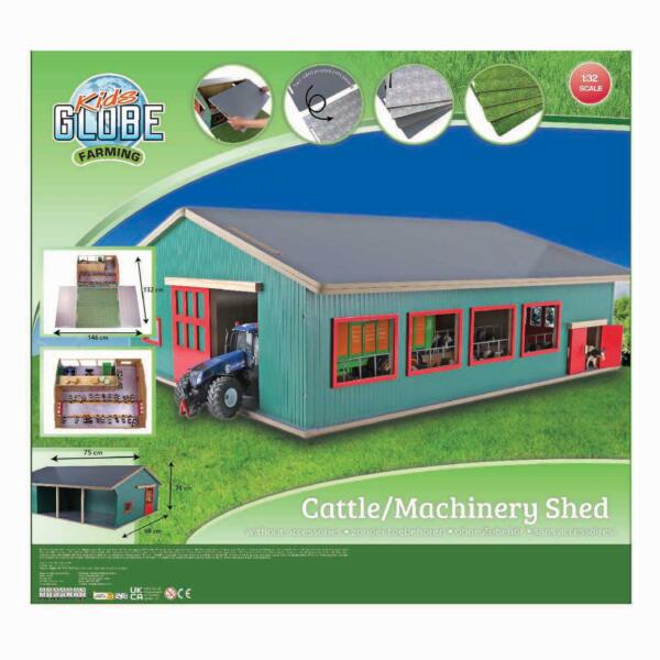 Kids Globe Farm Stable With Storage And Pasture 1:32