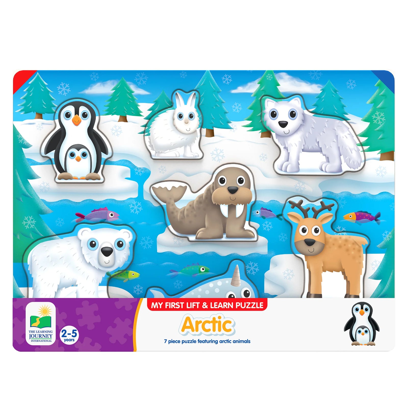 My First Lift And Learn Wooden Jigsaw Puzzle Artic